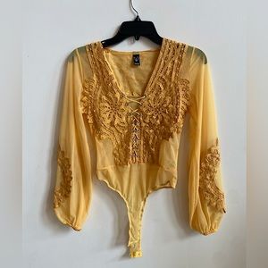 Long sleeve sheer body suit